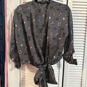 LV wrap blouse